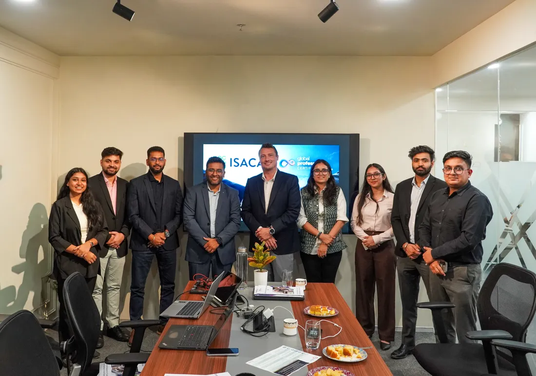 GPC team with the ISACA representative at the ISACA accreditation meeting